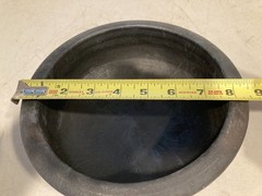 Vintage Hand Carved Black Soapstone Bowl – Decorative Round Stone Dish 8”