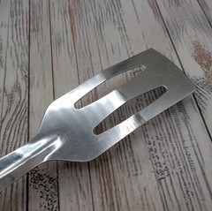 Slotted Servespoon Small Spatula Server Short Metal Turner Unbranded Lot of 2