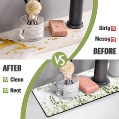 Sink Faucet Absorbing Mat, 2 Pack Drying Mat Around Faucet Sink Splash Guard …