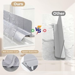 Protector antisalpicaduras para fregadero con ventosas, agua de silicona