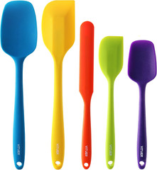 Silicone Spatula Set 5PCS Heat Resistant Baking Cooking Utensils Dishwasher Safe