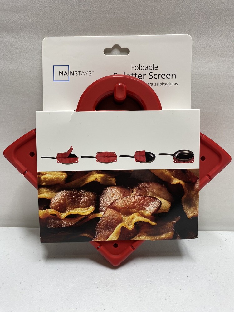 Foldable Frying Pan Silicone Splatter Screen/Hot Pad Mainstays New In Packaging