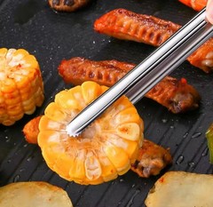 Stainless Steel Kitchen Tongs Serving Grill BBQ Food Clip Salad Ice Saw Tooth Gr
