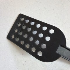 T-fal Black Nylon Spatula Circle Holes Lightweight Plastic Flipper Utensil 2