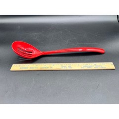 Vtg Red Nylon Slotted Serving Spoon Made in USA Dishwasher Safe 12″ Kitchenware
