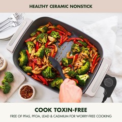 GreenPan Advanced 12” X 15” Electric Skillet with Lid, 7QT Capacity for Famil…