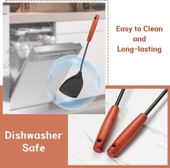 3Pcs Black Silicone Wok Tools Heat Resistant Non Stick Kitchen Utensils