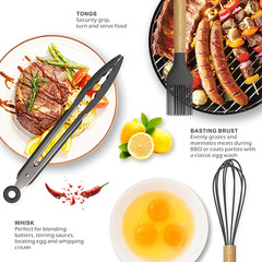 Silicone Cooking Utensils Kitchen Utensil Set – 446°F Heat Resistant Silicone Ki