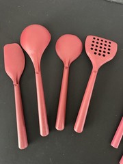 Silicone Cooking Utensils Set 8 Piece Pink Heat Resistant Kitchen Tools