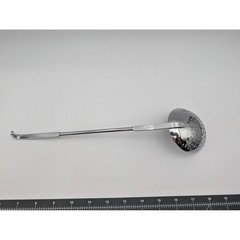 Alfra Skimmer Spoon Silver Stainless Steel Long Hook Handle Italy Vintage