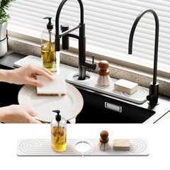 Quick Dry Sink Splash Guard – 15.8″ Quick Drying Diatomite Earth Faucet Mat