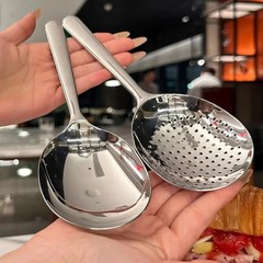 1Pc Big Head Stainless Steel Round Spoon Large Size Dining Spoon Rice Servin
