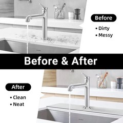 Faucet Mat for Kitchen Sink Protectors, Long Kitchen Sink Splash Guard Behind…