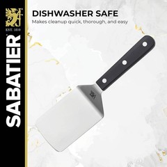 Triple Rivet Stainless Steel Wide Turner, 9.65-Inch, Black,5154549