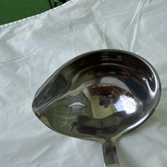 Silver Metal Serving Soup Ladle Solid Handle Kitchen Tool With Hanging Loop