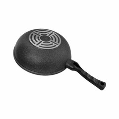 11”W Non-Stick Marble Wok Cooking Frying Gas Stove Burner Cookware Pan Pot