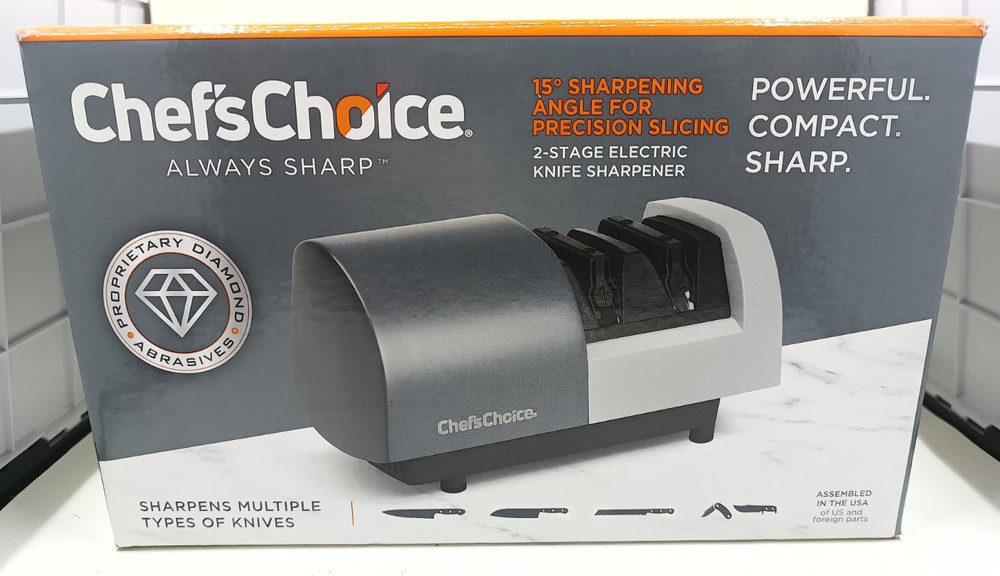 Chef’s Choice 2-Stage Dizor 15° Electric Knife Sharpener – Dark Grey