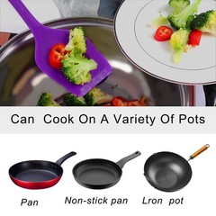Silicone Slotted Heat Resistant Non Stick for Cooking Baking Purple