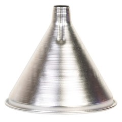 HIC 698 Fill/Refill Easily 4 oz. Capacity Silver Aluminum Funnel 4 H in.