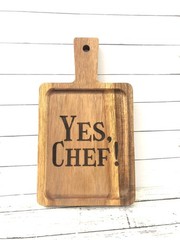 Yes, Chef! Mini Wooden Engraved Paddle