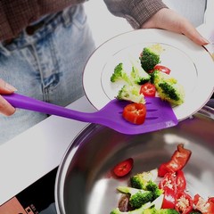 Silicone Slotted Heat Resistant Non Stick for Cooking Baking Purple
