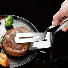 Stainless Steel Steak Clamp Food Bread Meat Clip Tongs BBQ Kitchen Cooking Tool