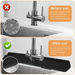 30 Inch Sink Splash Guard Silicone Sink Mat for Kitchen Faucet Bathroom