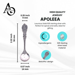 Solid 925 Sterling Silver Small Salt Spoon – Elegant Miniature Spoon
