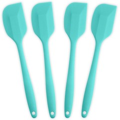 SILICONE SPATULA 4PIECE SET HEATRESISTANT NONSTICK RUBBER SPATULAS WITH STAINLES