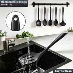 Silicone Kitchen Utensils Set, 5 PCS Heat Resistant Non Stick Cooking Tools, Sil