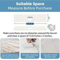 Diatomite Stone Faucet Mat for Kitchen Sink Sink Stone Quick Dry Around Fauce…