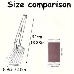 Stainless Steel Steak Clamp Food Clip Tongs Bread Meat BBQ Kitchen Cooking Tool