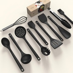 Silicone Cooking Utensils Set – 600°F Heat Resistant, Nonstick Kitchen Utensi…
