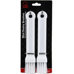 Mini Pastry Brush Set of 2 Plastic 7 Inch Baking Brush White 1 Inch Wide