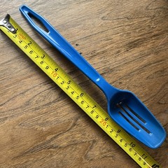 Unbranded Blue Nylon Slotted Cooking Serving Spoon 11 Inch Retro Vintage Kitchen