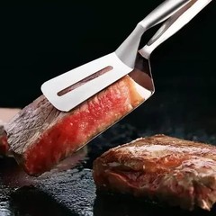 Tongs Steak Clamp Kitchen Stainless Steel Tool Food Clip Bread Meat BBQ Cooking