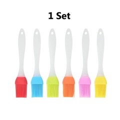 6Pcs Silicone Basting Pastry Barbecue oil Brush for BBQ Basting Kitchen Party US