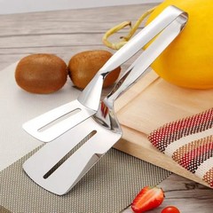 Stainless Steel Steak Clamp Food Clip Tongs Bread Meat BBQ Kitchen Cooking Tool