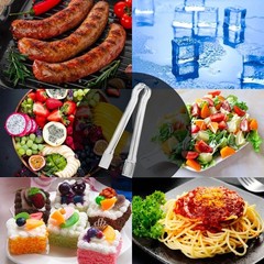 Kitchen Tongs and Ice Scoops Combo Pack Plastic Serving Utensils 20pcs