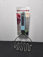 KitchenAid Gourmet Wire Masher 10 Inch Stainless Steel Aqua Sky Dishwasher Safe