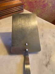 Vintage MCM Stainless Steel Spatula Wood Handle Made in Japan Unbranded 12″
