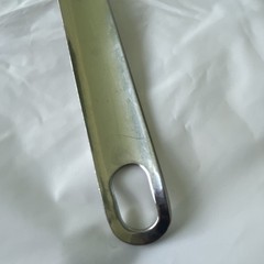 Silver Metal Serving Soup Ladle Solid Handle Kitchen Tool With Hanging Loop