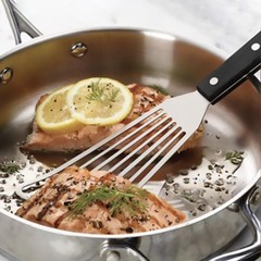 Miu France Small and Large Steel Fish Spatula Slotted Stainless Turner