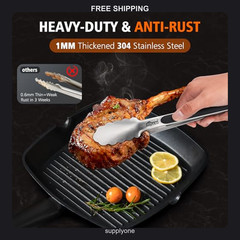 2 Pack Hotec 12 Inch Stainless Steel Locking Kitchen Tongs