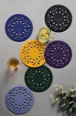 3Pcs Silicone Placemat Set Heat Resistant Bowl Cup Pot Mat Pads Table Decor Mat