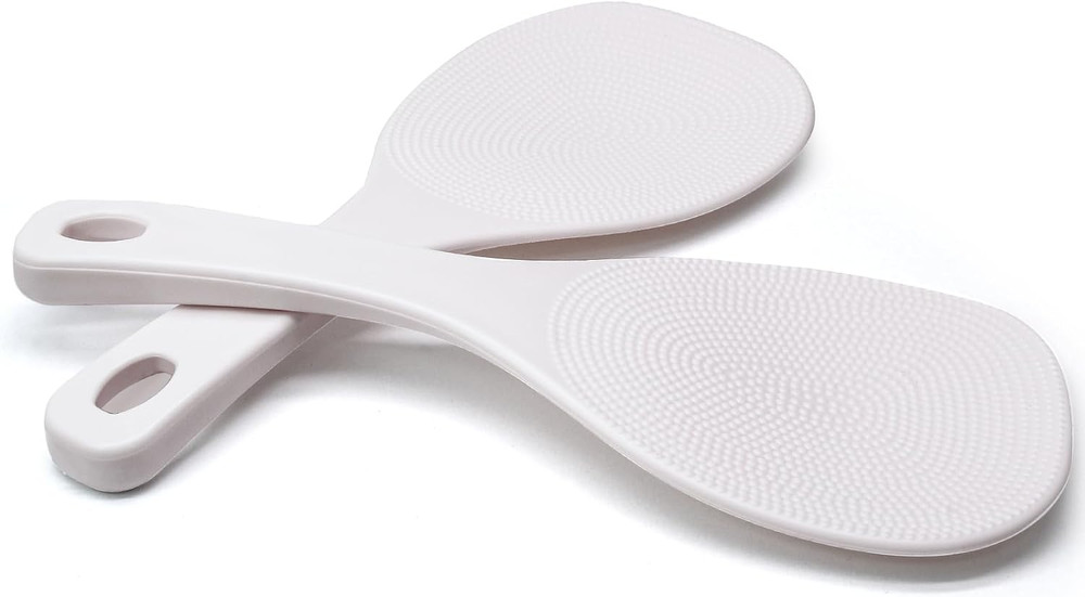 2PCS Plastic Rice Paddle Spoon Rice Scoop Non-Stick Rice Spatula Rice Cooker New
