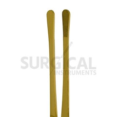 BBQ Kitchen Cooking Tweezers Tongs 12″ Extra-Long Stainless with Round Tip Gold