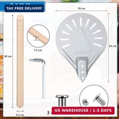 Pizza Turning Peel Perforated Pizza Turner Round Metal Aluminum Turning Peel Pad