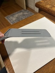 VTG Unbranded Foley-like 2 Slot Nylon Spatula Blue/Gray Slant Edge Angled Prop