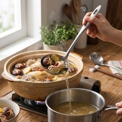 2Pcs Kitchen Oil Fat Gravy Separator Spoon Stainless Steel Colander Ladle Tool